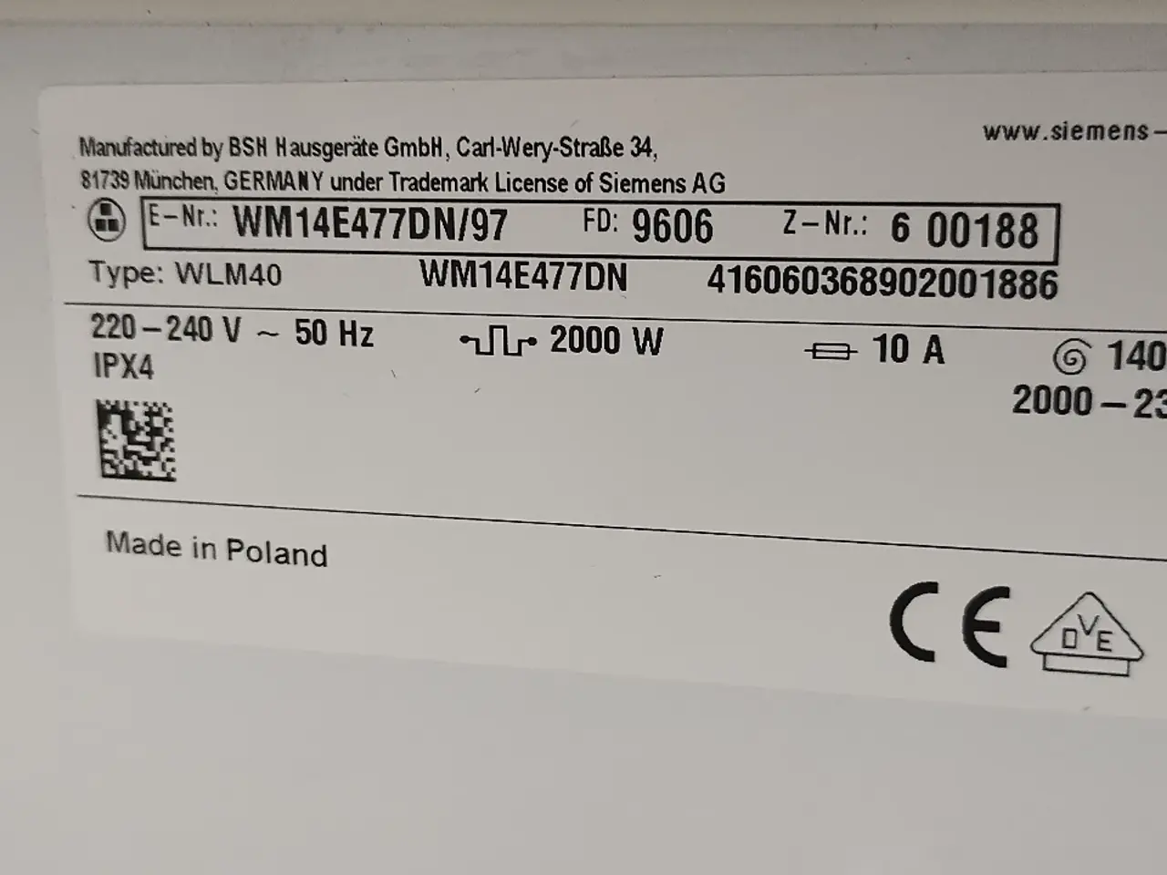 Billede 3 - Siemens vaskemaskine 