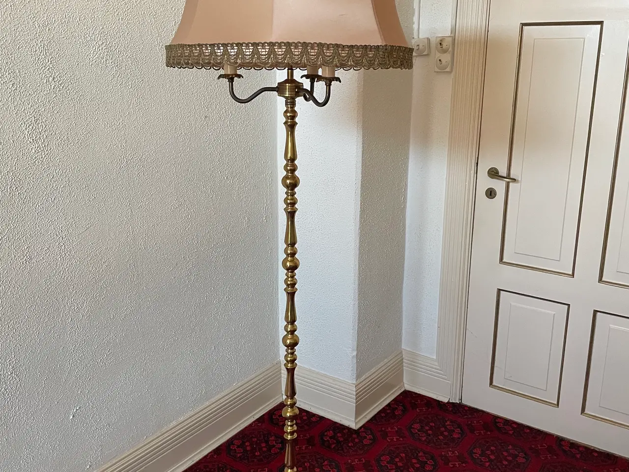 Billede 6 - Flot vintage kandelaber-gulvlampe i messing.