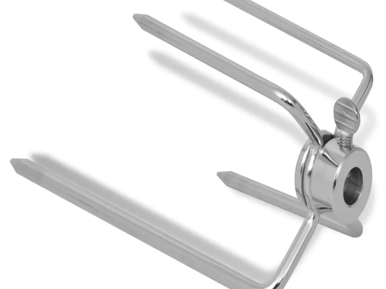 Billede 4 - Grill rotisseri spydgafler - 2 stk i forkromet stål