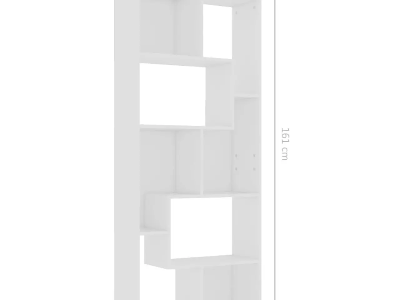Billede 11 - Bogreol 67x24x161 cm konstrueret træ hvid