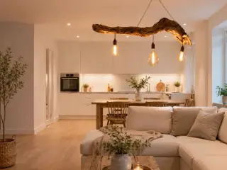 Loftlampe af Drivtømmer
