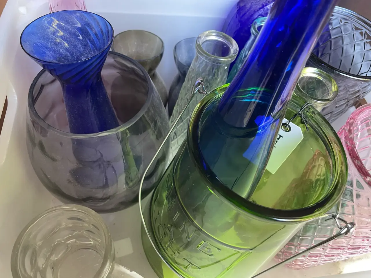 Billede 3 - Et parti glasvaser og flasker i forskellige former