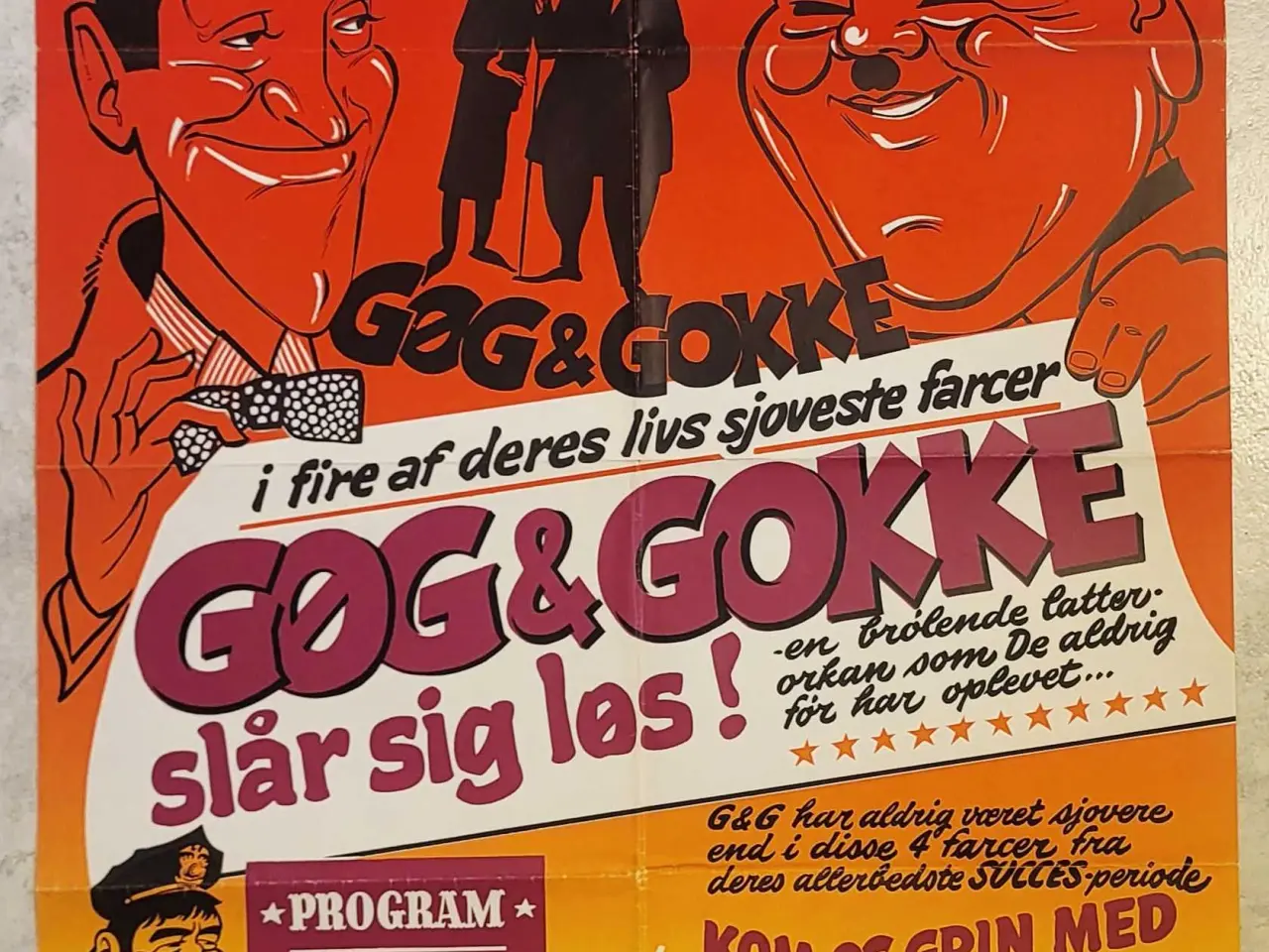Billede 2 - Original Filmplakat - Gøg & Gokke slår sig løs