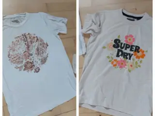 S, 2x t-shirt (KAFFE & SuperDry)