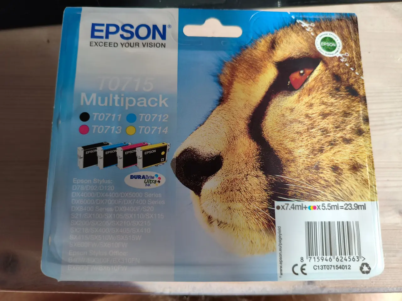 Billede 2 - T0715 multipack 4 farver til Epson inkjet