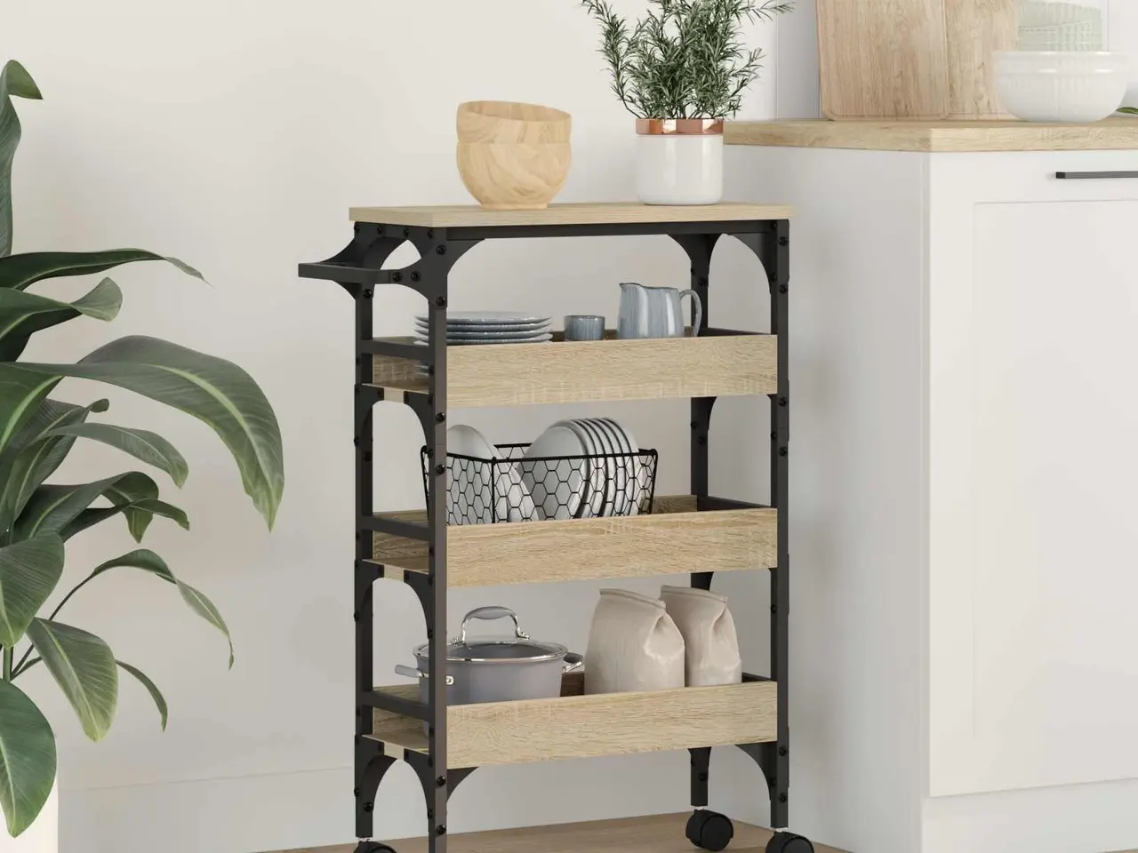 Billede 1 - Køkkenvogn i Sonoma eg 53 x 20 x 76 cm