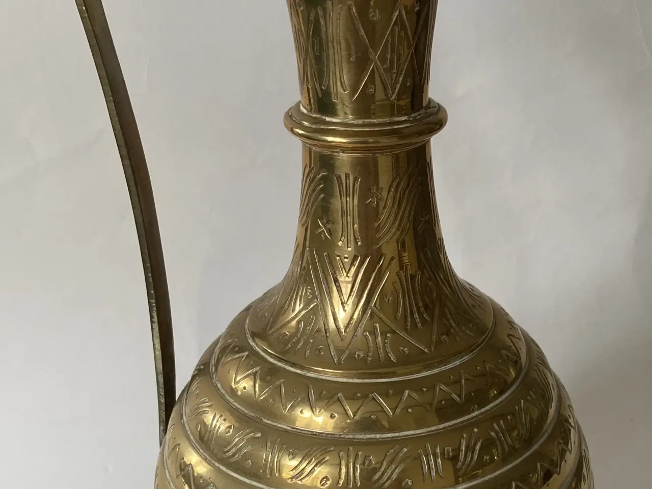 Billede 1 - Indisk messing kande H. 33cm