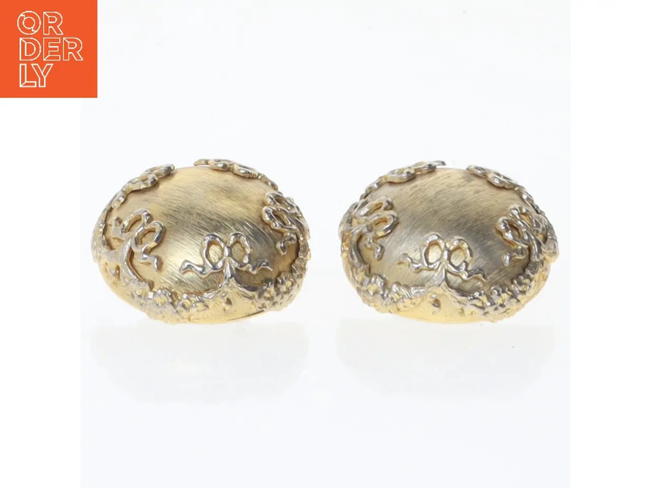 Billede 2 - Runde clips øreringe i guldfarvet metal Ø 2,5 cm (str. Ø 2,5 cm)