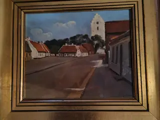 lille maleri fra sæby i algade