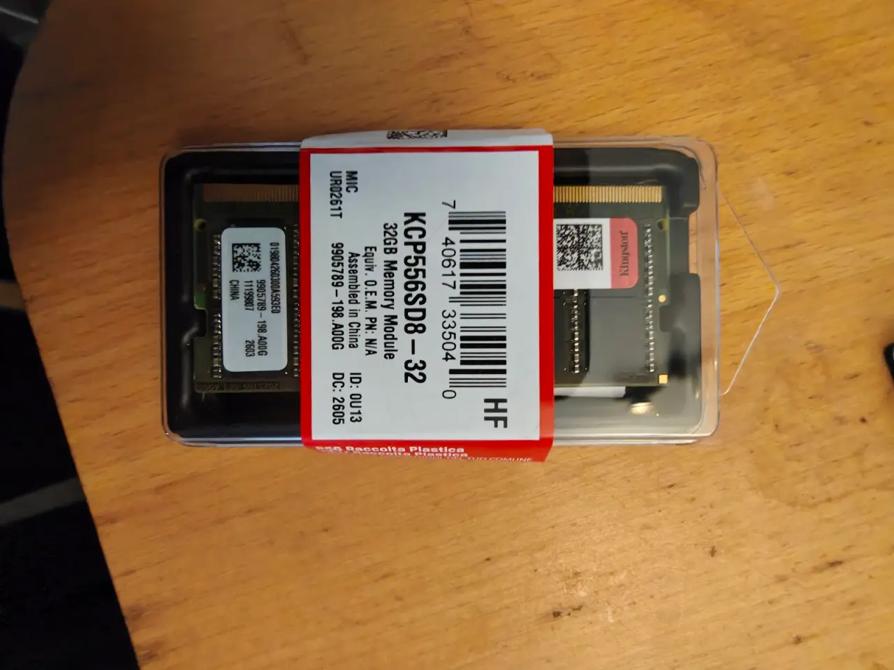 Billede 1 - Kingston 32 gb ddr5 5600 MHz So-dimm ram