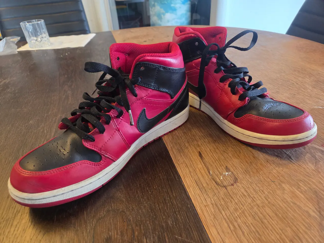 Billede 1 - Nike Air Jordan 1 Reverse Bred Rød Sort str 43