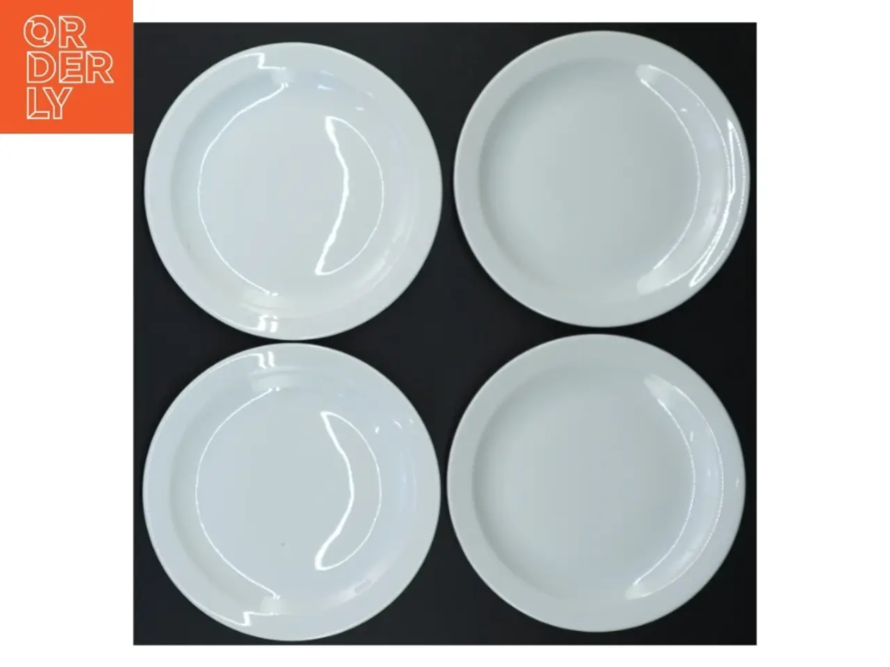 Billede 2 - Hvide porcelænstallerkener (str. 17 x 2 cm)