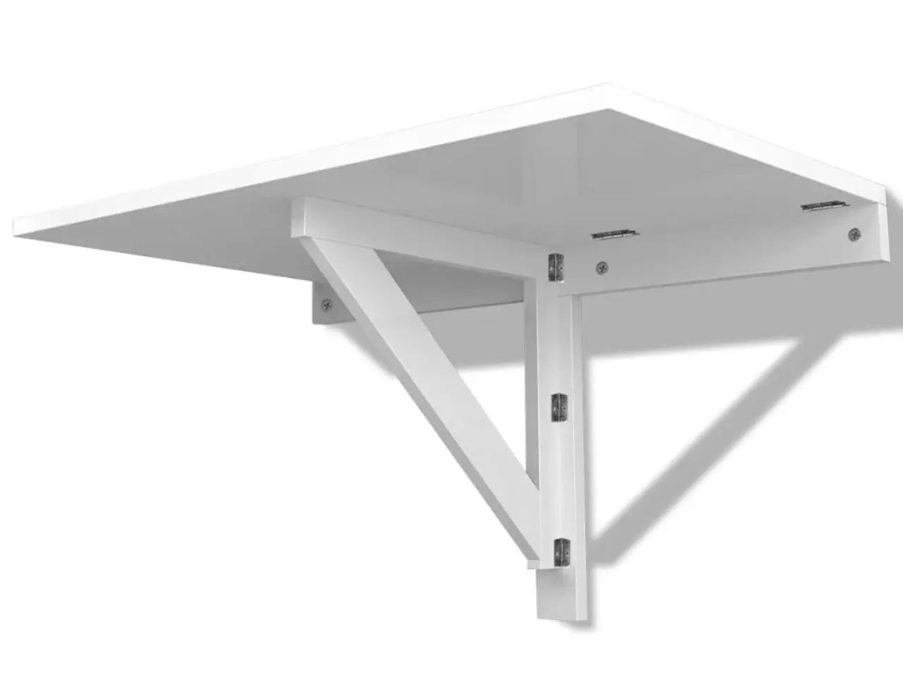 Billede 4 - Foldbart vægbord 100×60 cm - hvid klapbord til væg