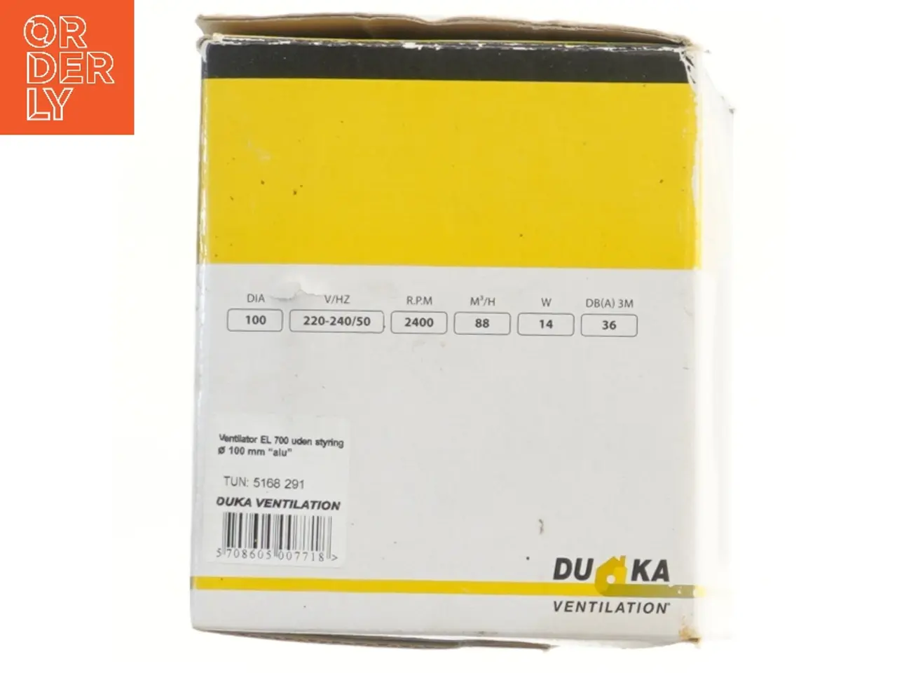 Billede 3 - Duka EL 700 alu ventilator fra Duka (str. 15x15x12 cm)