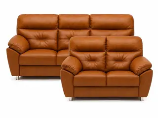 Hjort Knudsen Dalby 2+3 pers sofasæt ægte læder