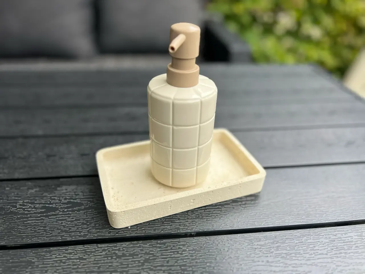Billede 1 - Sæbedispenser med bakke beige