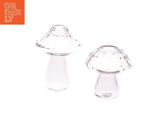 Dekorative svampe i glas (str. 15 og 11 cm)