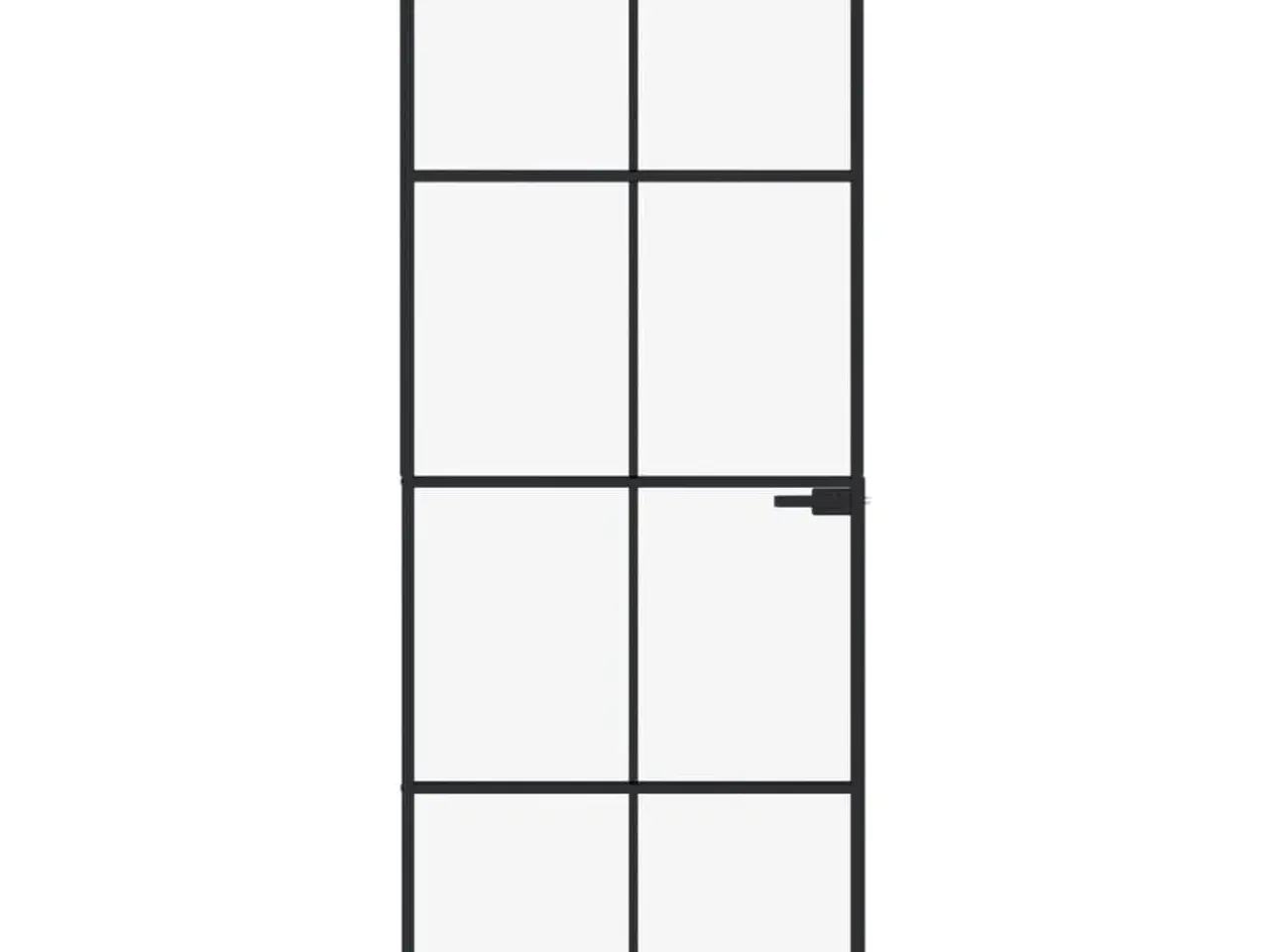 Billede 3 - Dør 76x201,5 cm hærdet glas og aluminium sort