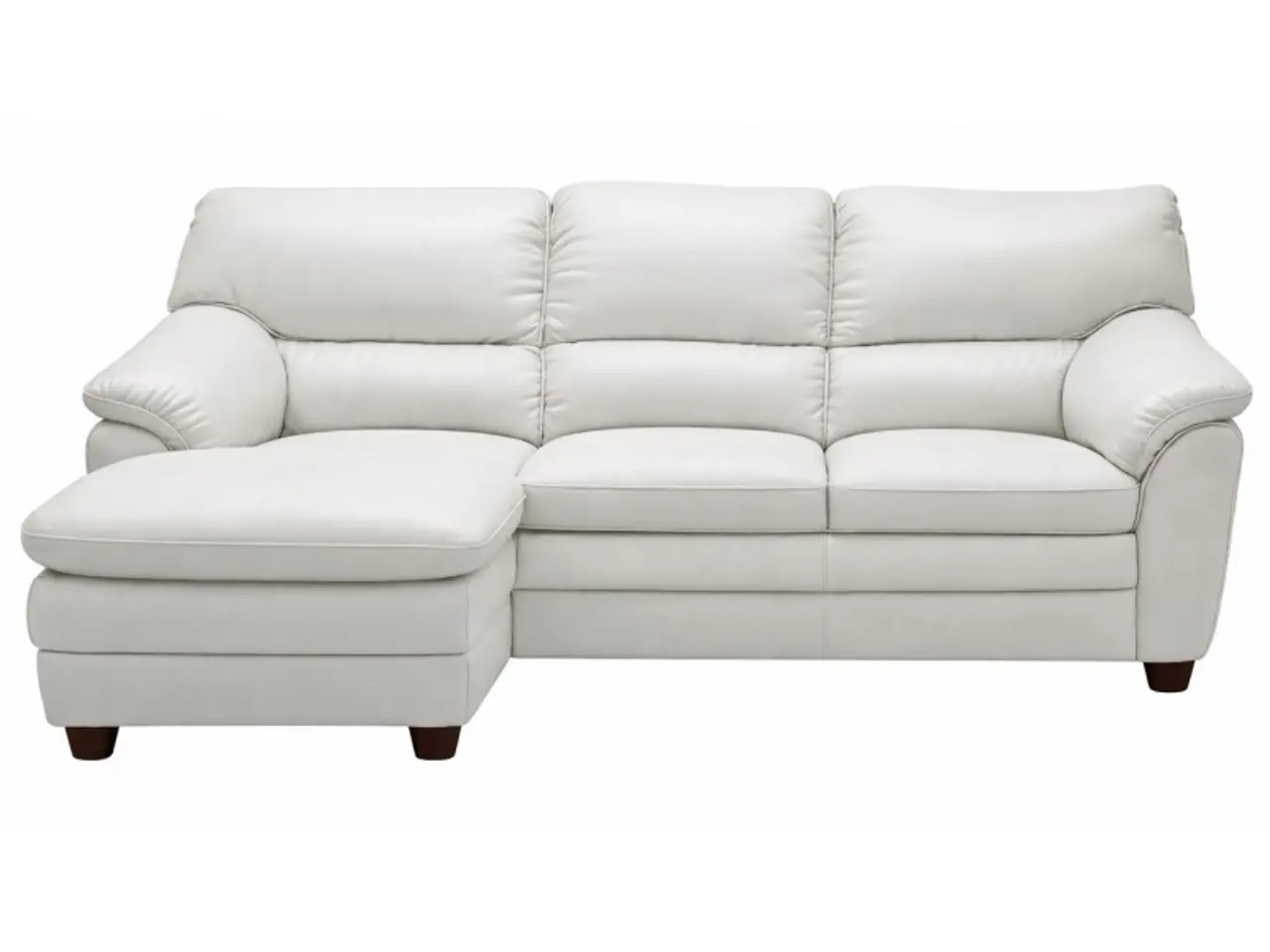 Billede 1 - Tilst Hvid læder chaiselongsofa - Venstrevendt