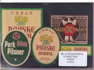 Øl og Sodavands Etiketter - Urban - 4 Stk.