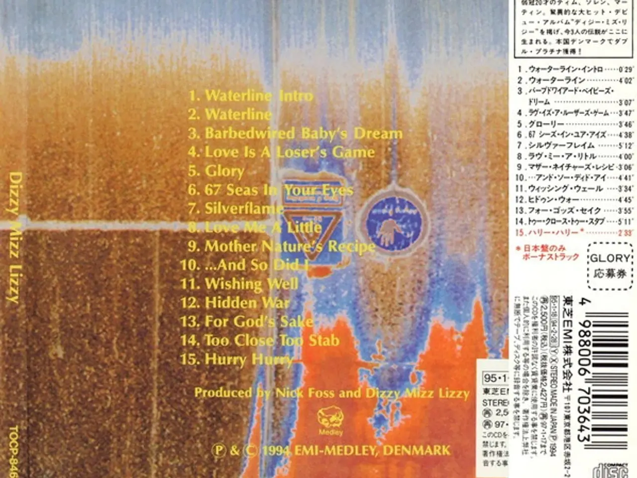 Billede 3 - Dizzy Mizz Lizzy – Dizzy Mizz Lizzy – CD