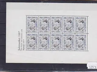 Danmark julemærkeark nytryk 1907/77 - POSTFRISK