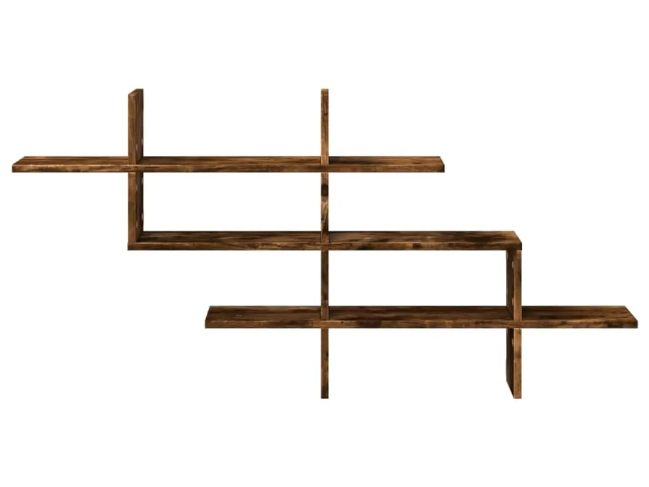 Billede 4 - Væghylde 124,5 x 18 x 60,5 cm - røget egetræsfinish