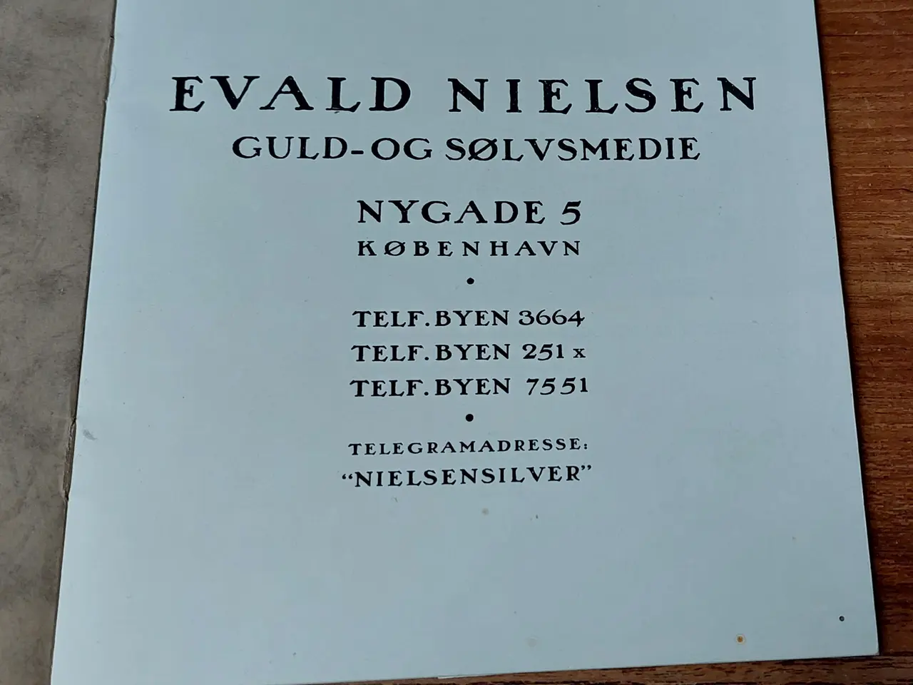 Billede 1 - Salgsbrochure Evald Nielsen Guld-og Sølvsmedie