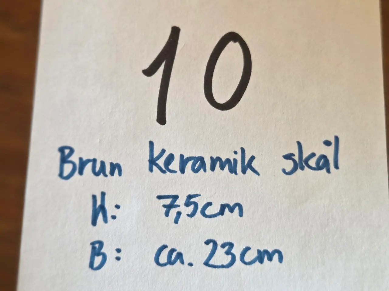 Billede 7 - Axella design keramikskål Brun med glasurkant 23cm