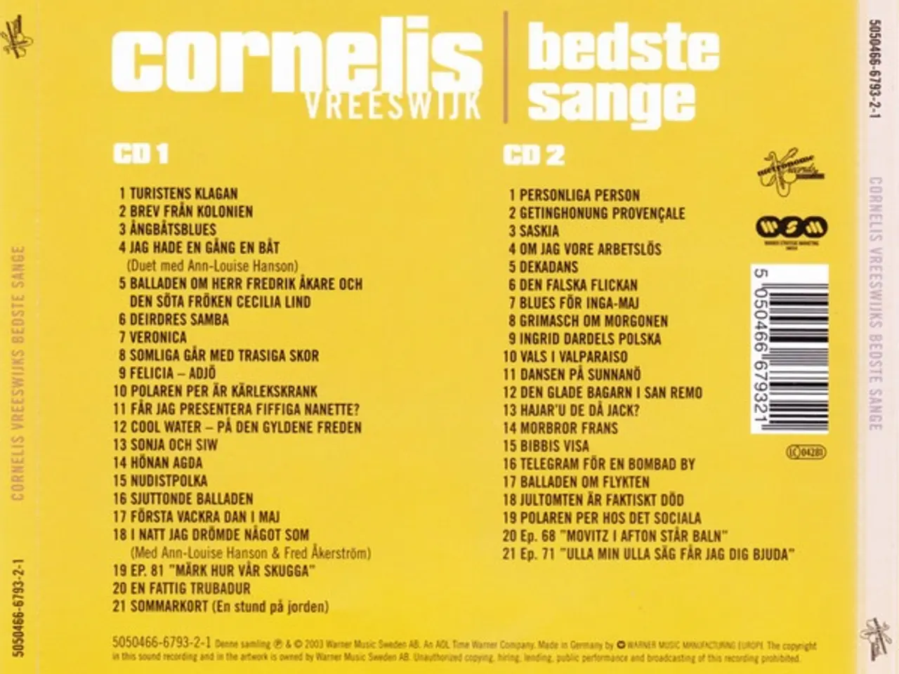 Billede 2 - Cornelis Vreeswijk – Cornelis Vreeswijks… – 2CD