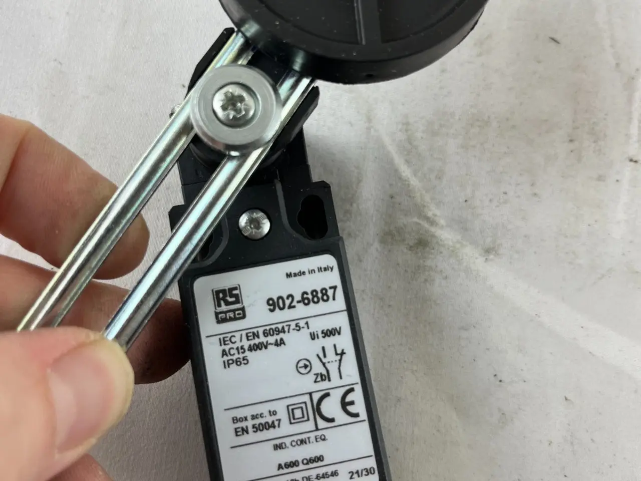 Billede 2 - RS PRO 902-6887 Adjustable Roller Lever IP65 400V