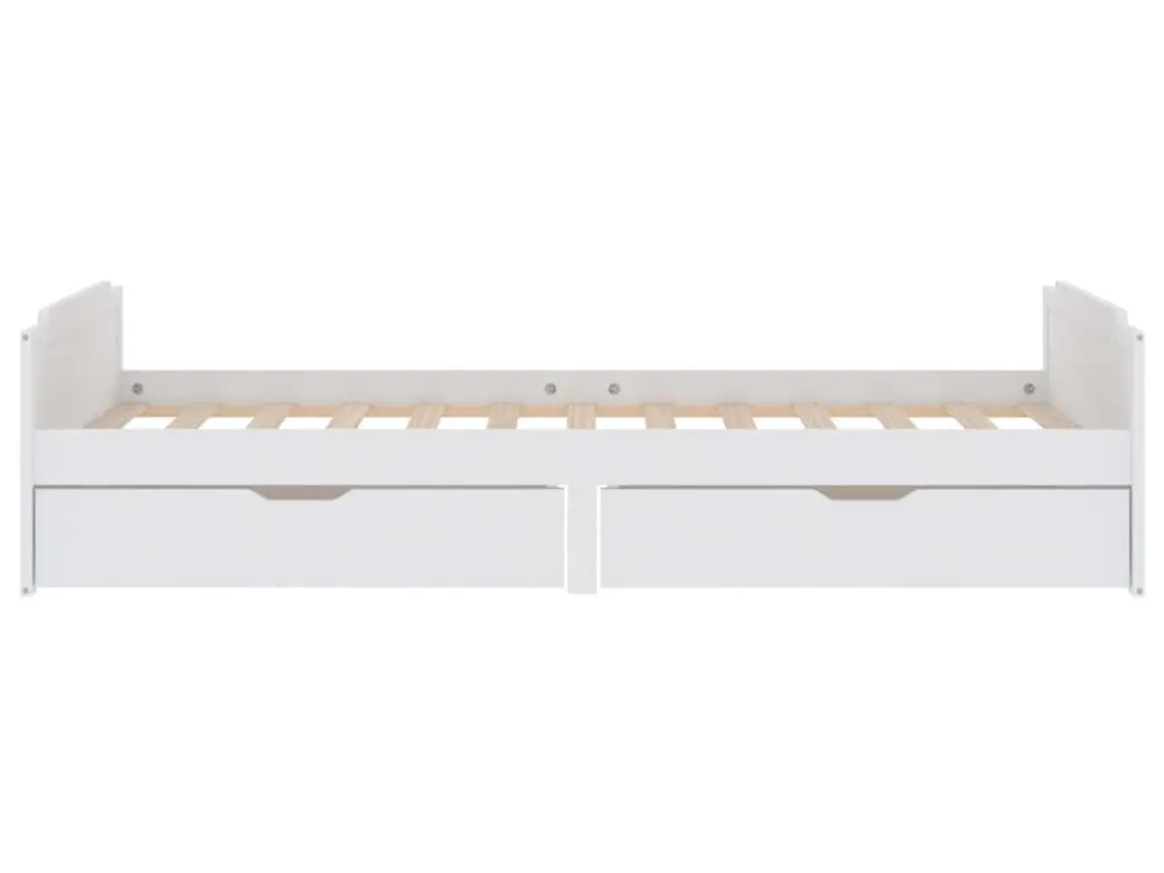 Billede 5 - Sengeramme med skuffer 90x200 cm massivt fyrretræ hvid