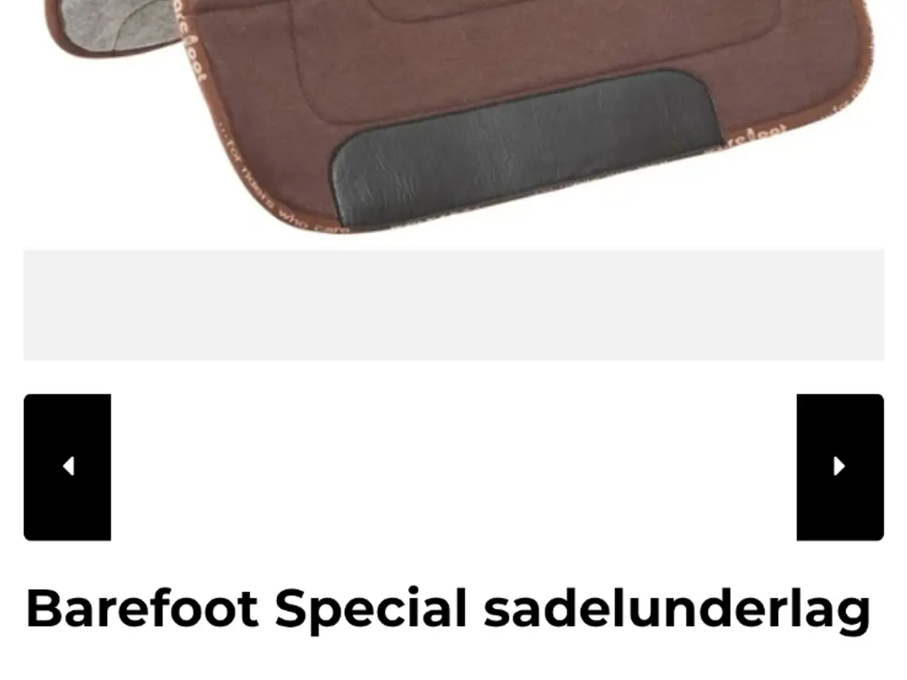 Billede 1 - Barefoot Special sadelunderlag Madrid/Nevada