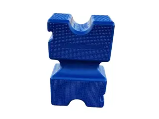 Alulette Cavaletti Plastblok 60x38x23cm i blå – Stabelbar Springblok til Hestetræning