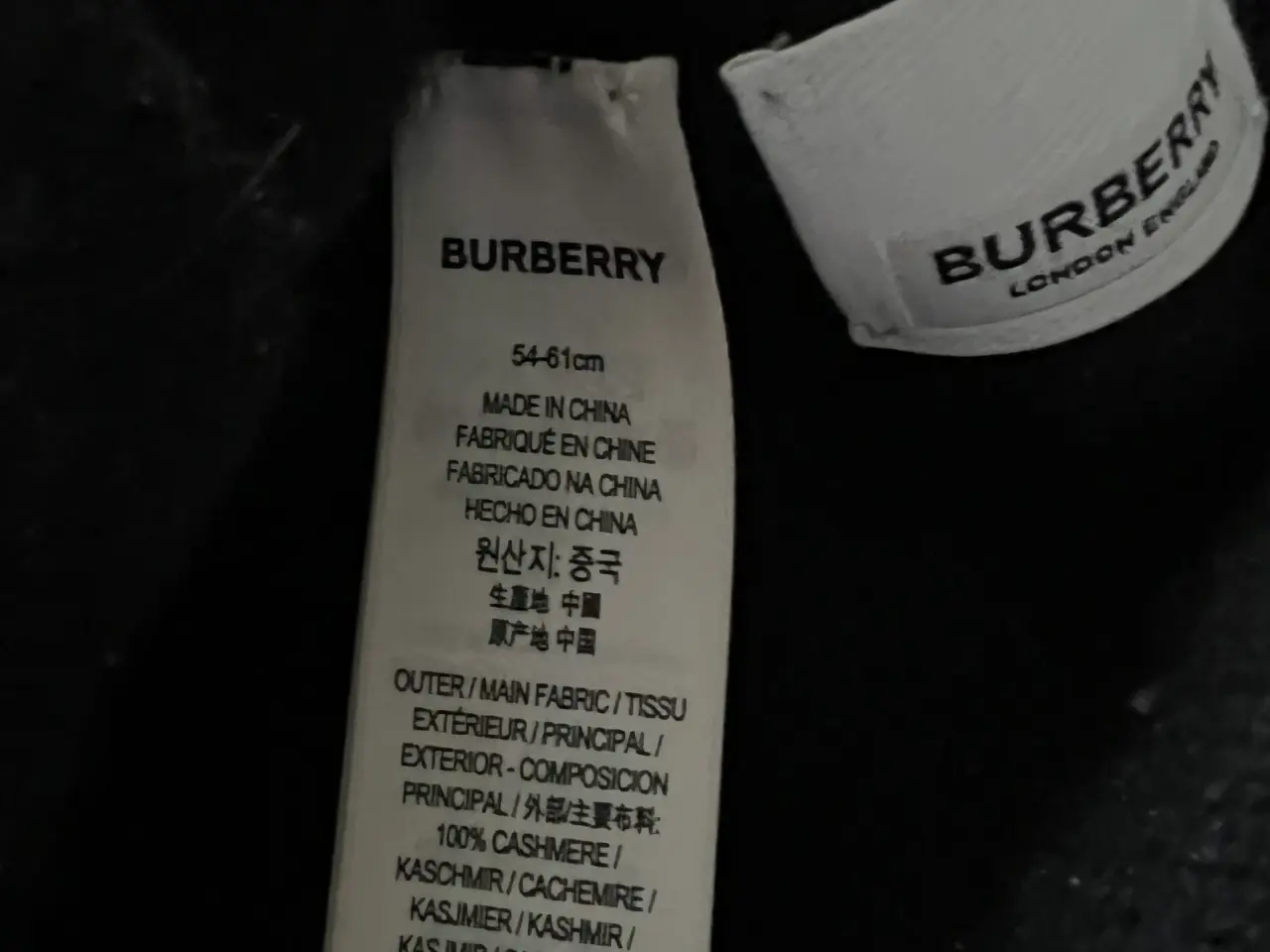 Billede 2 - Burberry hue sort i cashmere uld