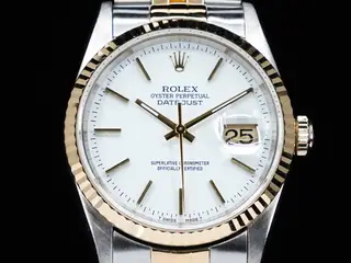 Rolex Datejust 16233 36 mm 1995 hvid skive