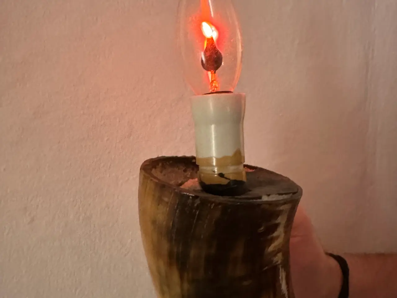 Billede 2 - Unikke lamper af ægte horn m glødepære m bevægelse