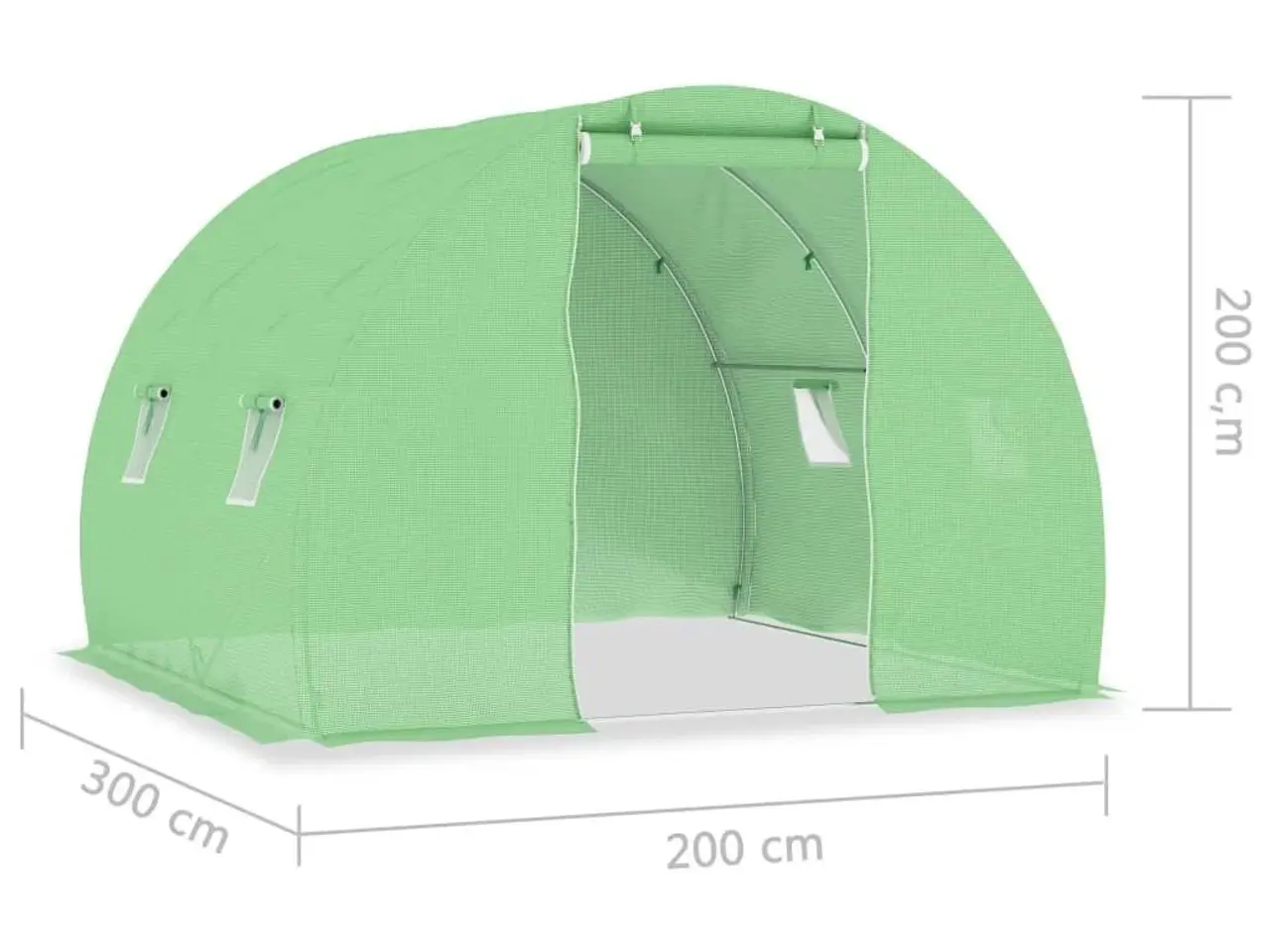 Billede 11 - Drivhus 6 m² 3 x 2 x 2 m - grøn