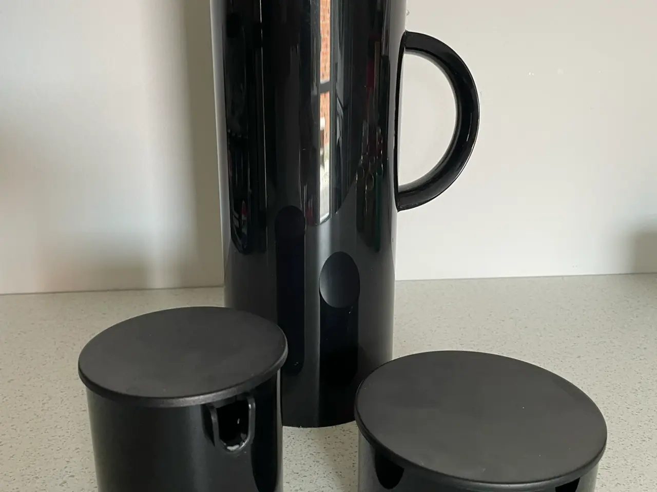 Billede 1 - Stelton EM77 sort thermokande +sukker/fløde 