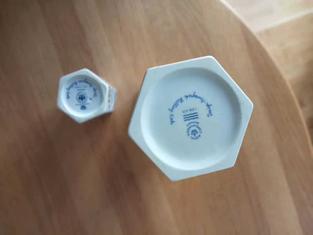 Billede 2 - Sekskantet  stor vase  -  Halling-Koch