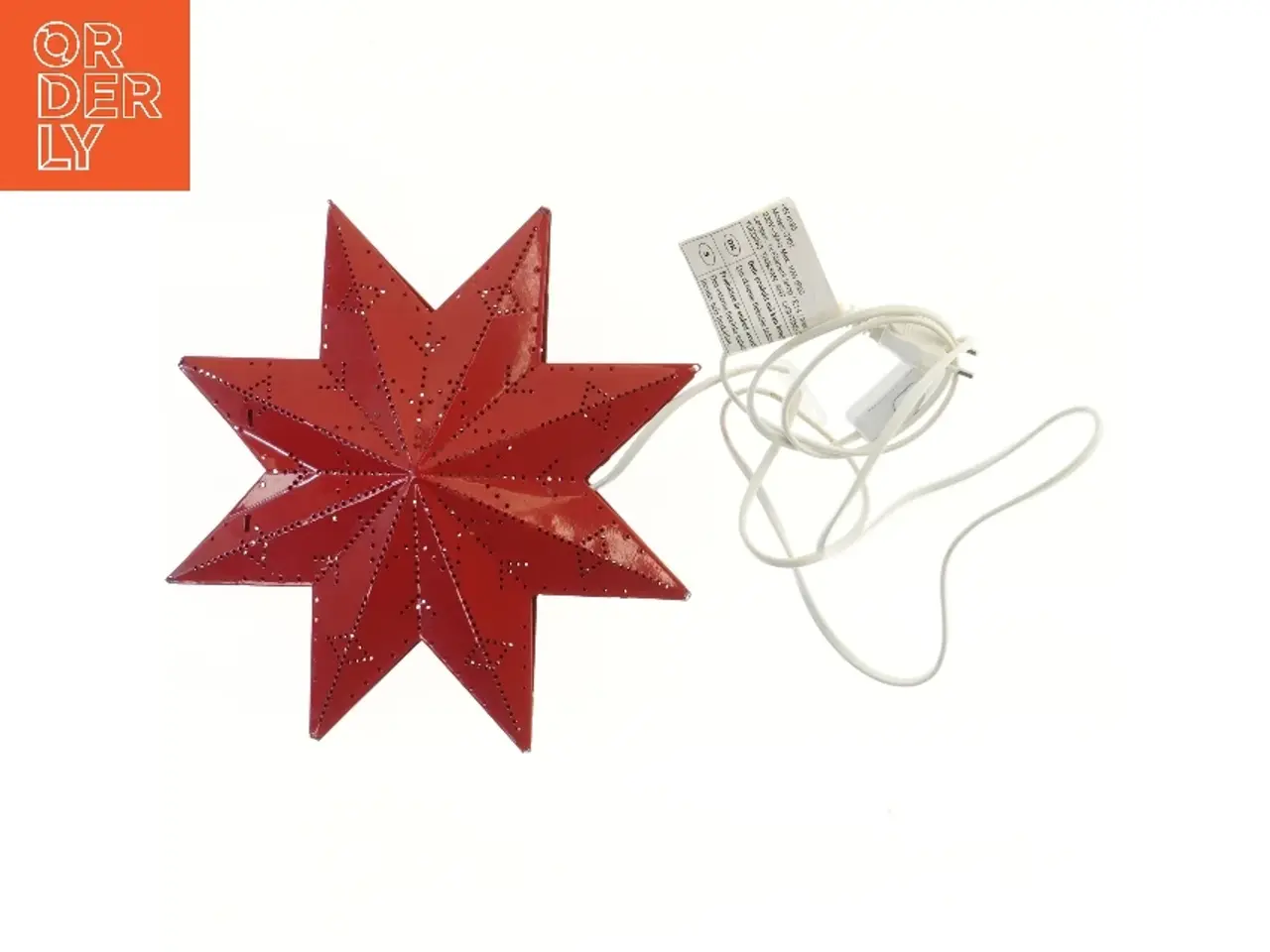 Billede 1 - Rød stjerne lampe (str. Ø 30 cm)