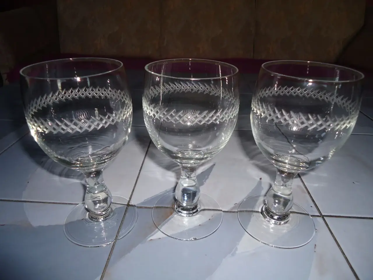 Billede 1 - Glas med krydsslibning