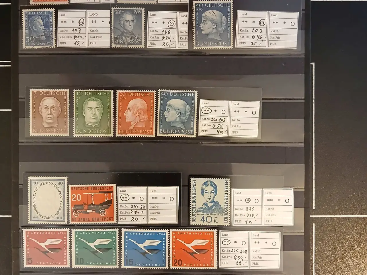 Billede 1 - Vesttyskland (296) Planche med sjældne frimærker.