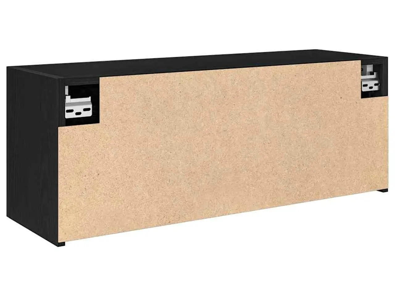 Billede 7 - Væghængt badeværelsesskab 80×25×30 cm - konstrueret træ, sort
