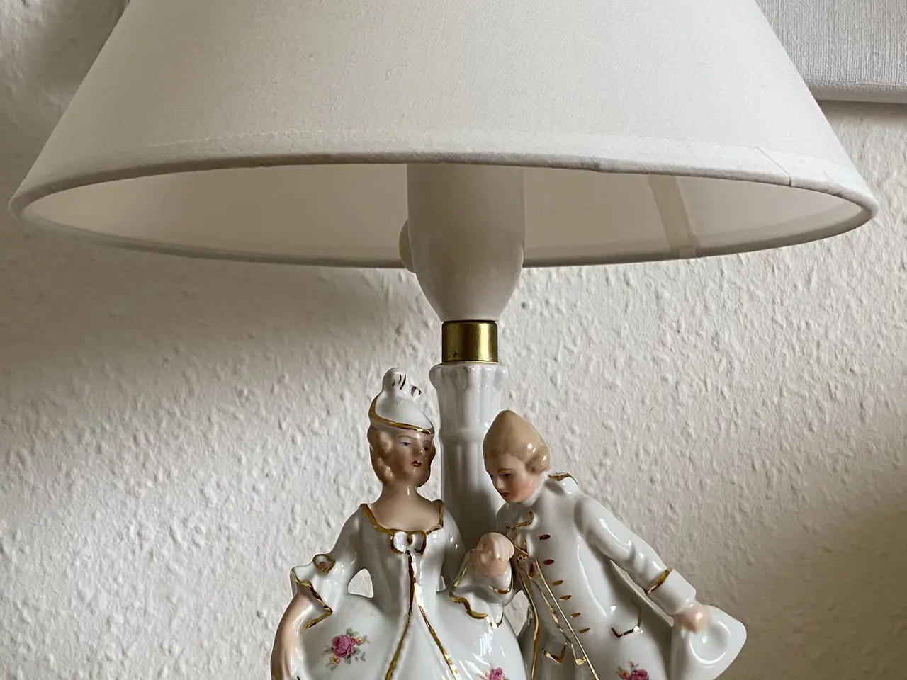 Billede 1 - Vintage porcelæn bordlampe 