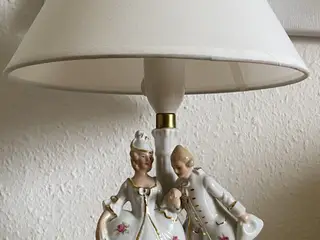 Vintage porcelæn bordlampe