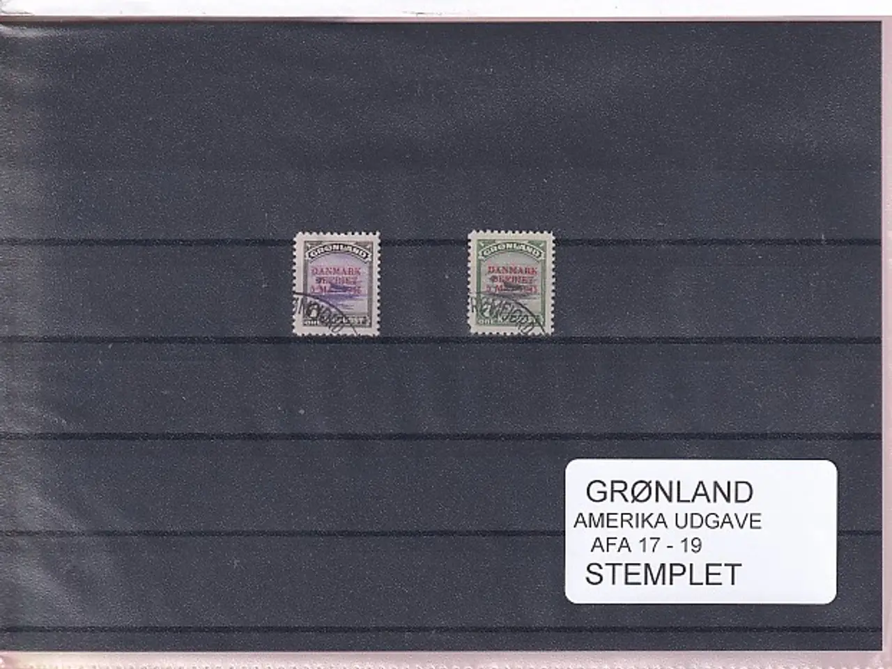 Billede 1 - Grønland - Amerika Udgave AFA 17 - 19 - Stemplet
