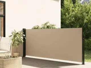 Sammenrullelig sidemarkise 140x500 cm beige