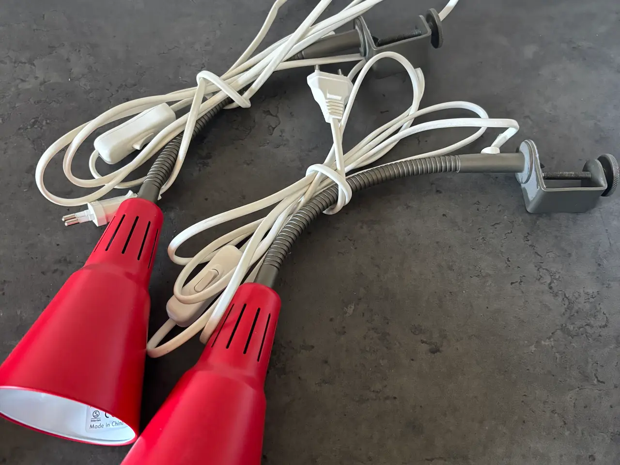 Billede 4 - 2 x Retro IKEA KVART lamper rød