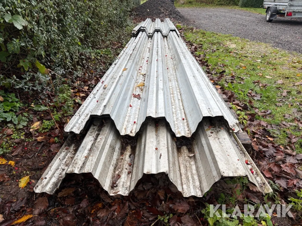 Billede 2 - Profilerede stål trapez tag / facadeplader Areco TP21 selvbærende 90 m2 - 17 styk